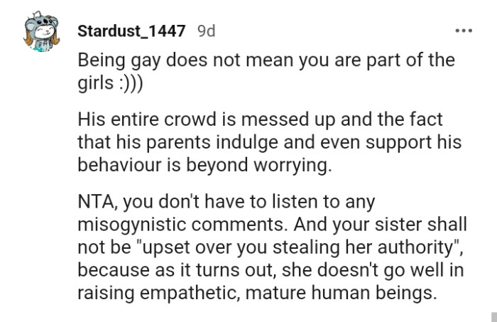 His entire crowd is messed up