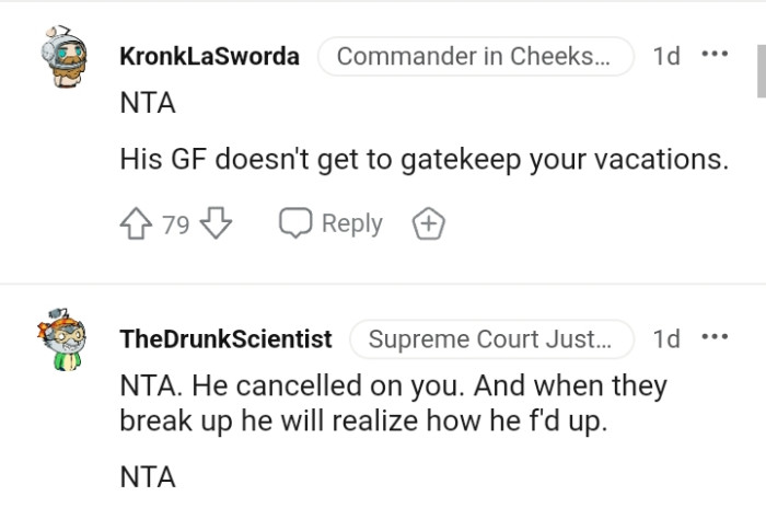 When they break up, OP's cousin will realize that he messed up