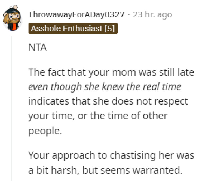 Harsh, but warranted