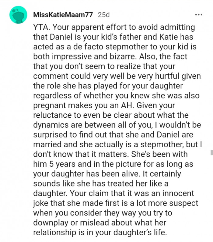 It sounds like she has treated her like a daughter