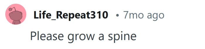 Time to grow a spine.