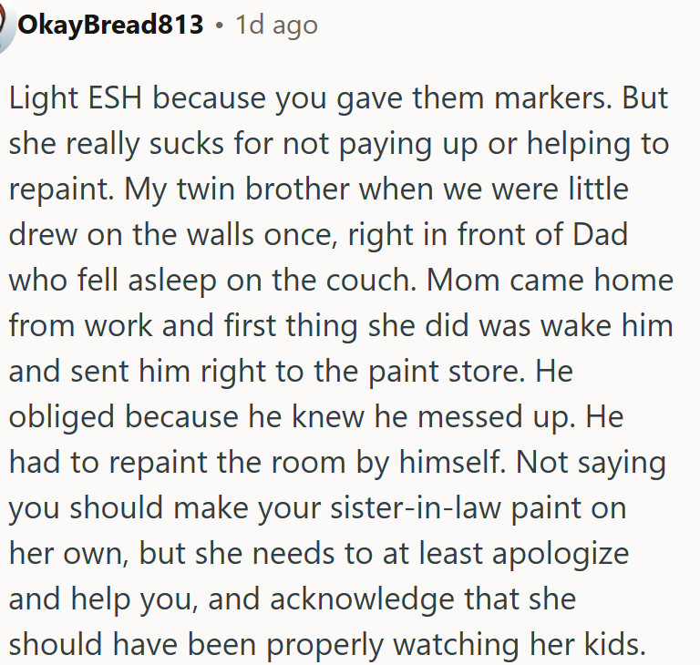 OP's SIL should at least apologize, take responsibility, and help fix the damage.