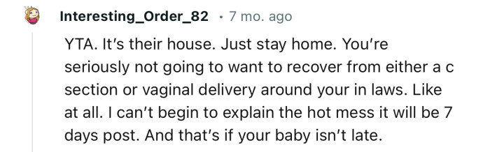 “You’re a guest in your in-laws' home; you can’t also dictate who they have in their home.”