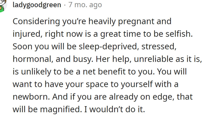 OP should be selfish