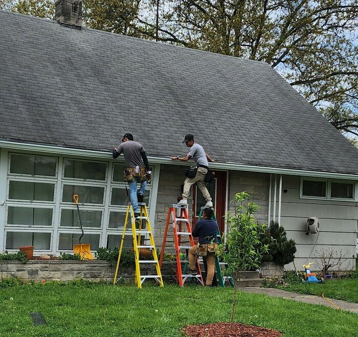44. Had New Gutters Installed; Came Home To This. Informed Them Not To Do That While On My Property And Sent Photo To Company