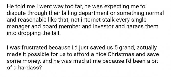 Seeing and reading through all the emails, he actually got angry with HER