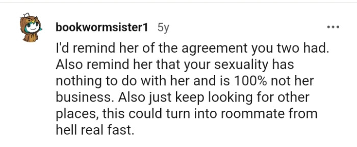 The OP should keep looking for other places