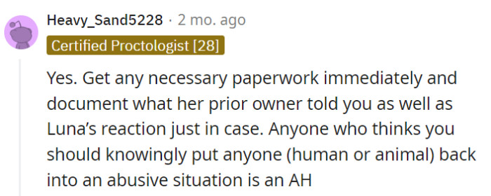 Indeed! Collect paperwork, document everything, and remember, anyone who suggests returning someone to abuse is the real 
