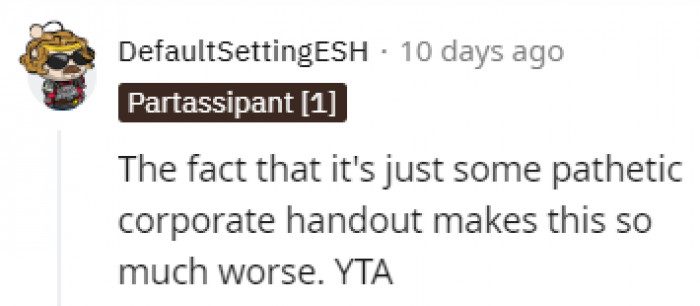 Pathetic Corporate Handout