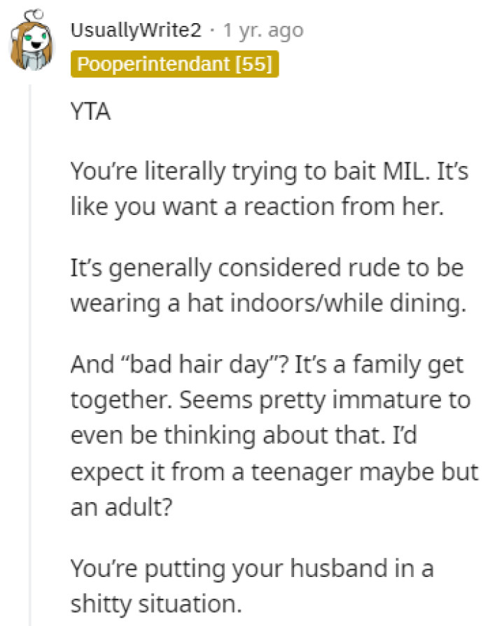 Baiting a Reaction from Her Mother-in-Law