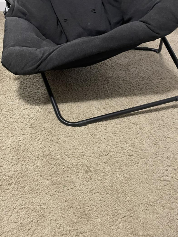 It seems the chair has a mind of its own.