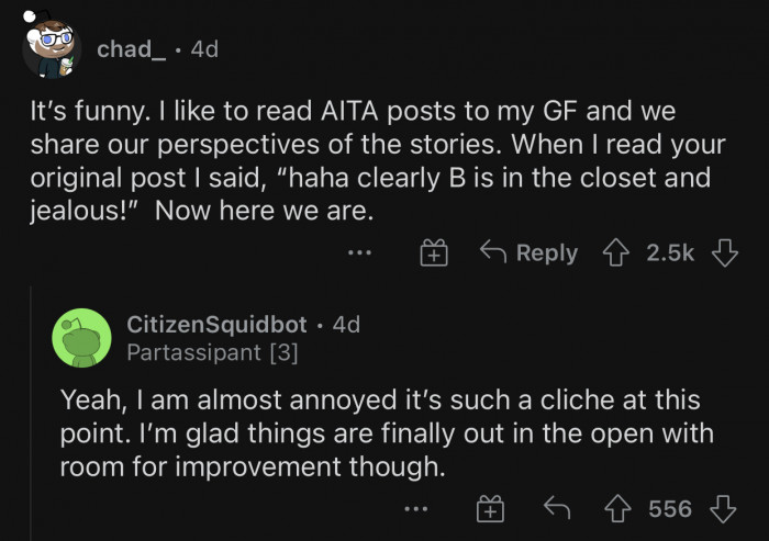 It's such a cliché at this point.