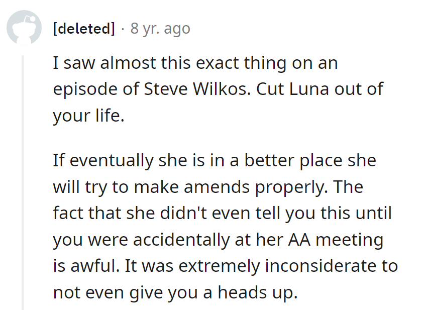 Sounds like Luna's starring in her own episode of 'Regrets & Redemption'. Cut the drama, cut Luna, and hope for a better sequel.