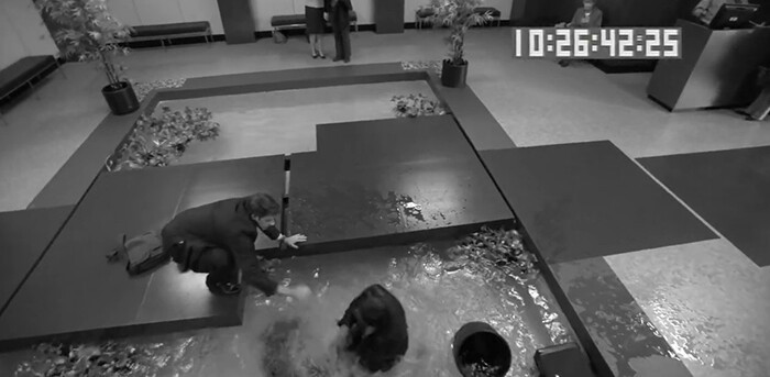 9. Michael falling into a koi pond was inspired by real-life events