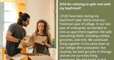 Redditors React As Woman Shares About Her Boyfriend Who Got Mad At Her For Not Splitting Rent With Him