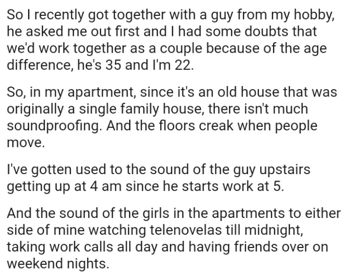 The OP had some doubts that they'd work together as a couple because of the age difference
