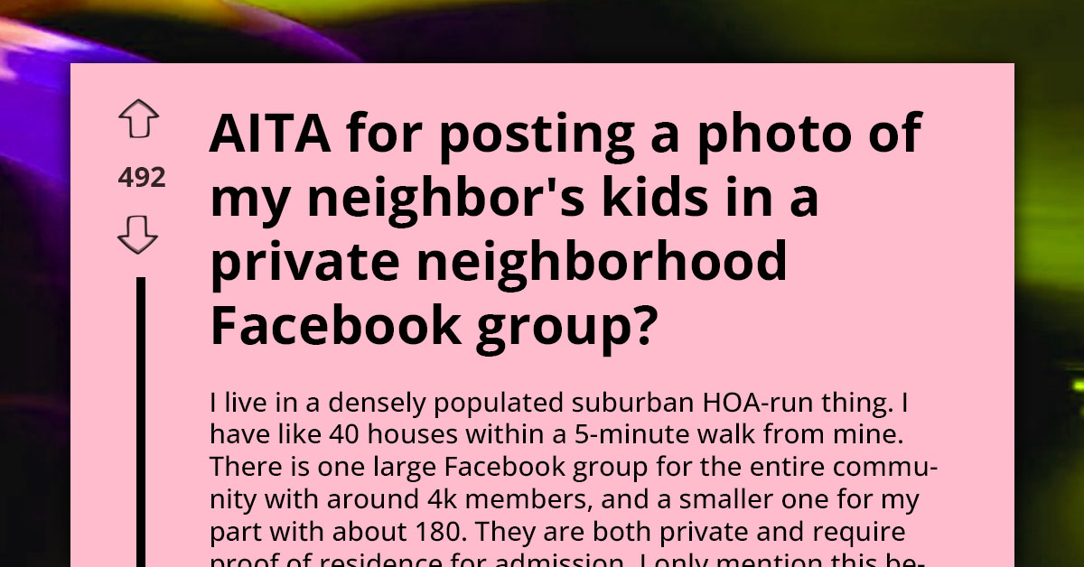 Man Accused of Internet Exposure After Posting Blurred Photo of Neighbor's Kids on Private Facebook Group