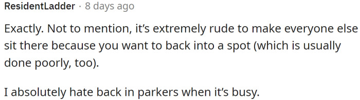 It is extremely rude to make everyone else wait.