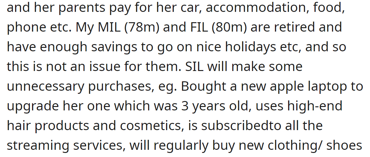 The SIL Is Irresponsible, and Her Parents Help Her a Lot: