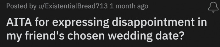 This is why OP thinks she might be TA