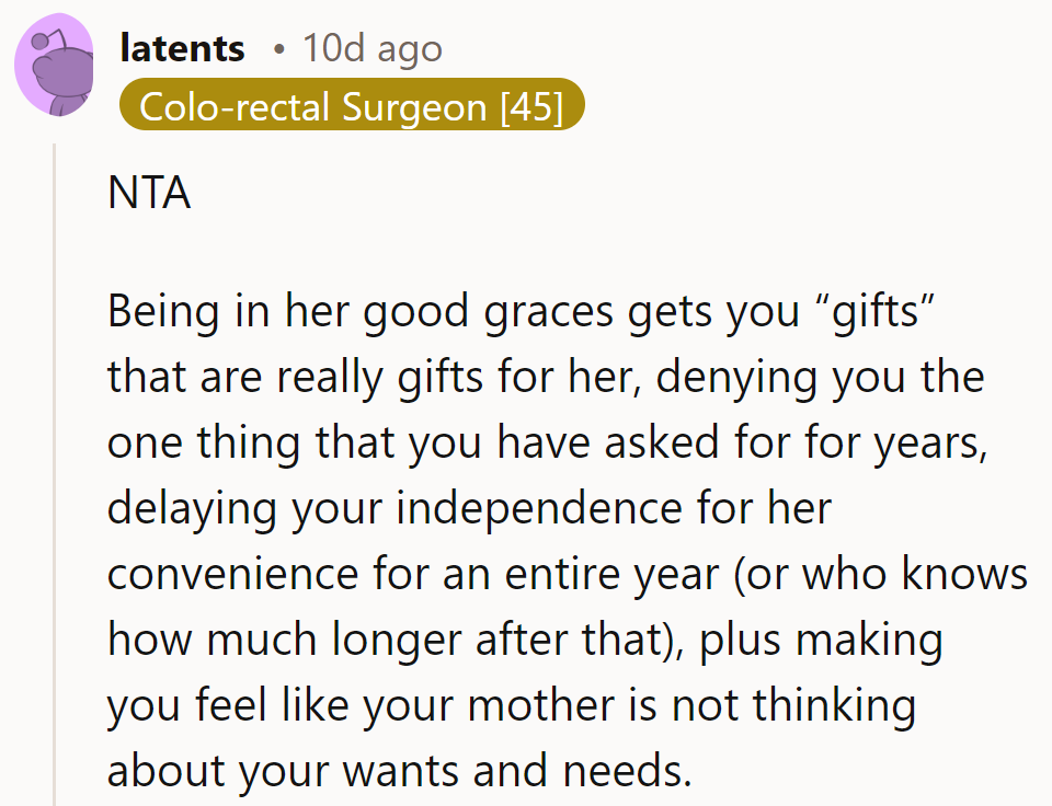 It seems like the only camping trip he's on is the guilt trip she's planning for him.