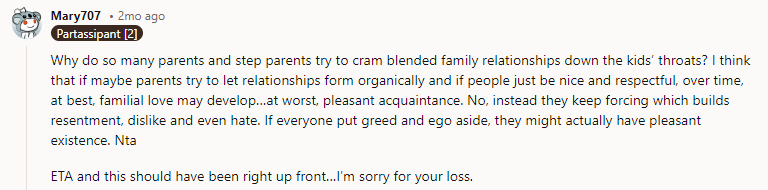 ETA and this should have been right up front… I’m sorry for your loss.