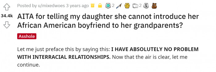 The Reddit user claims to have 