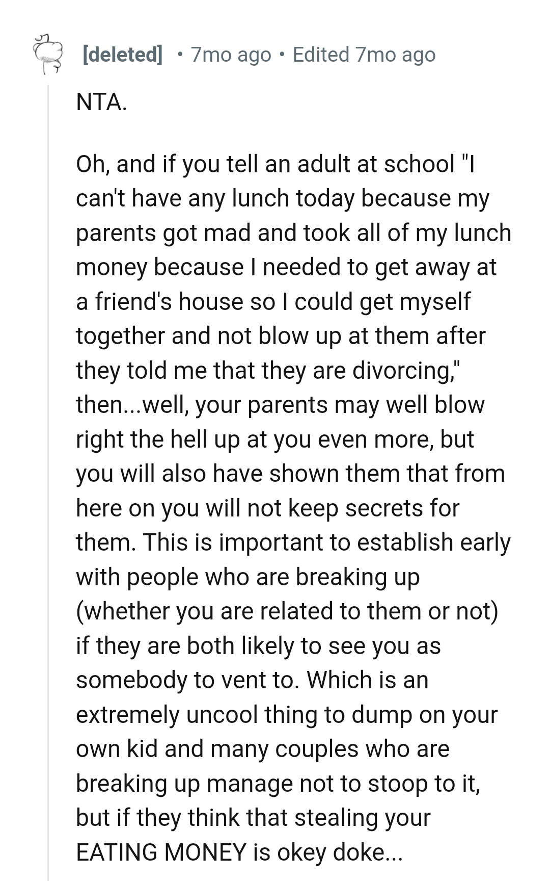 This Redditor also needed to get away at a friend's house