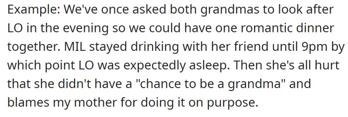 The OP provided an example: