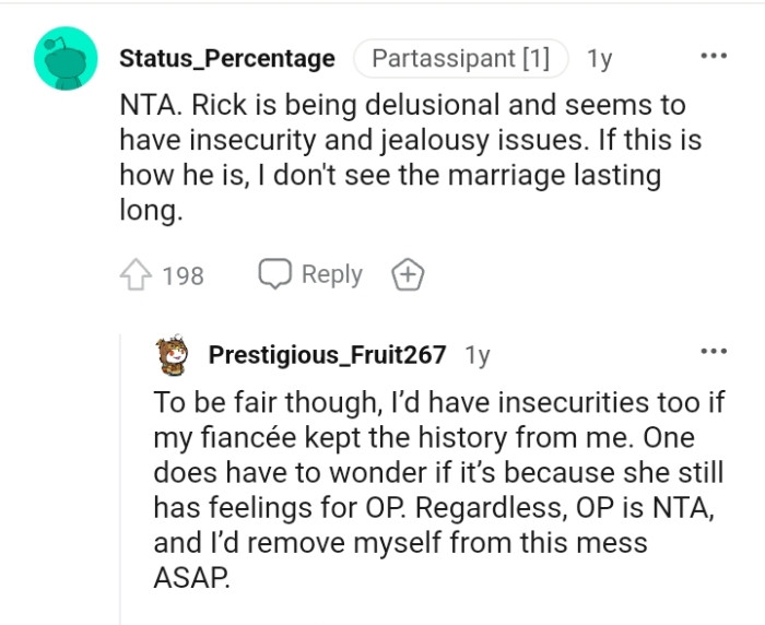 Rick seems to have insecurity and jealousy issues
