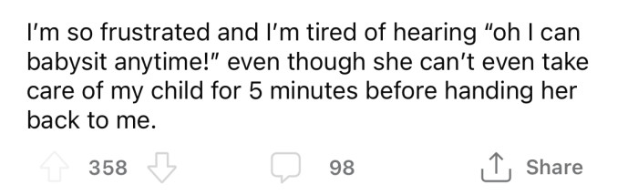 Now the OP Is Getting Frustrated with Her MIL and Her Empty Offers.