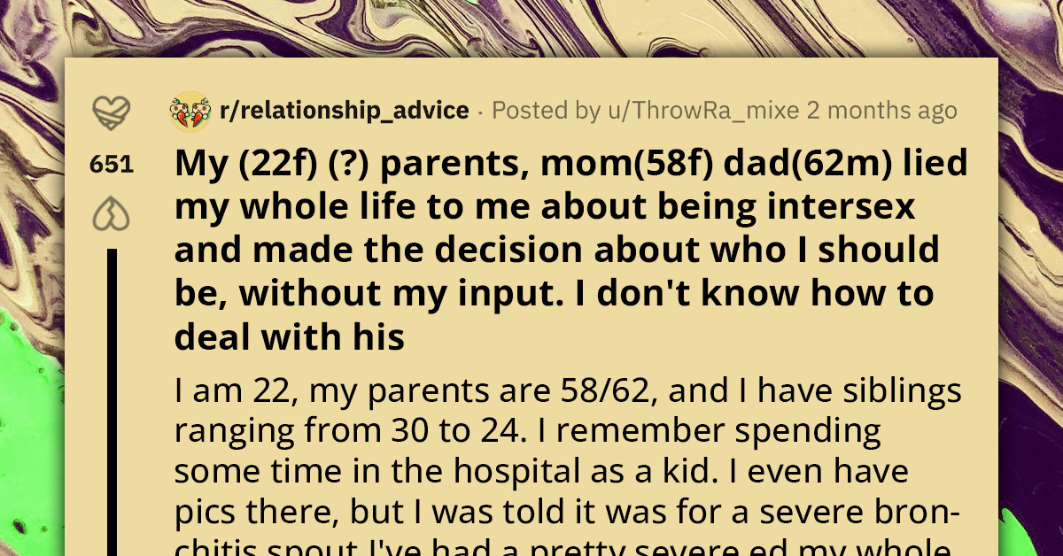 Redditor Asks for Advice After Finding Out She Was Born Intersex and Her Parents Kept It from Her