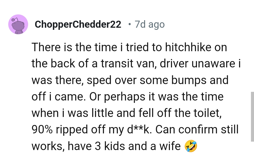 Hitchhiking on the back of a transit van