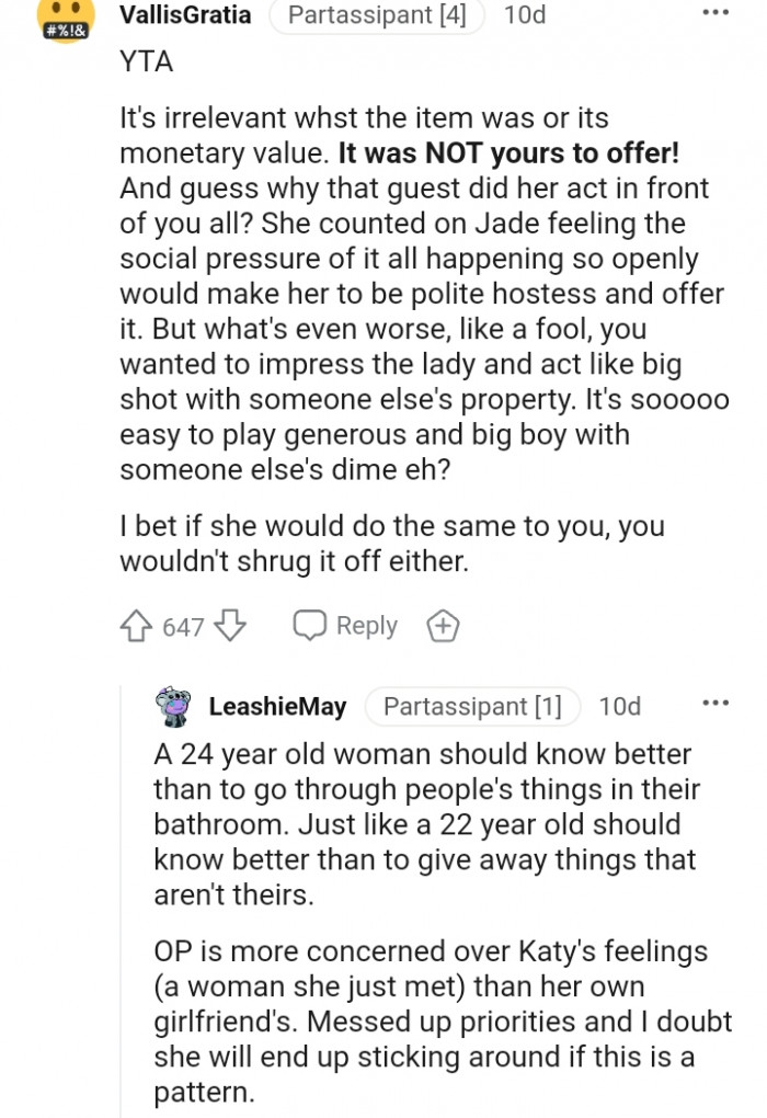 19. The main thing here is that it wasn't yours to offer