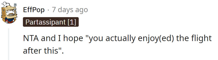 A Redditor supported the OP