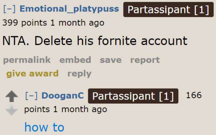 More people agree to delete the son's Fortnite account.