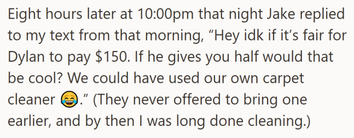 When they finally texted back, it wasn’t “sorry”—it was “can we split it?”
