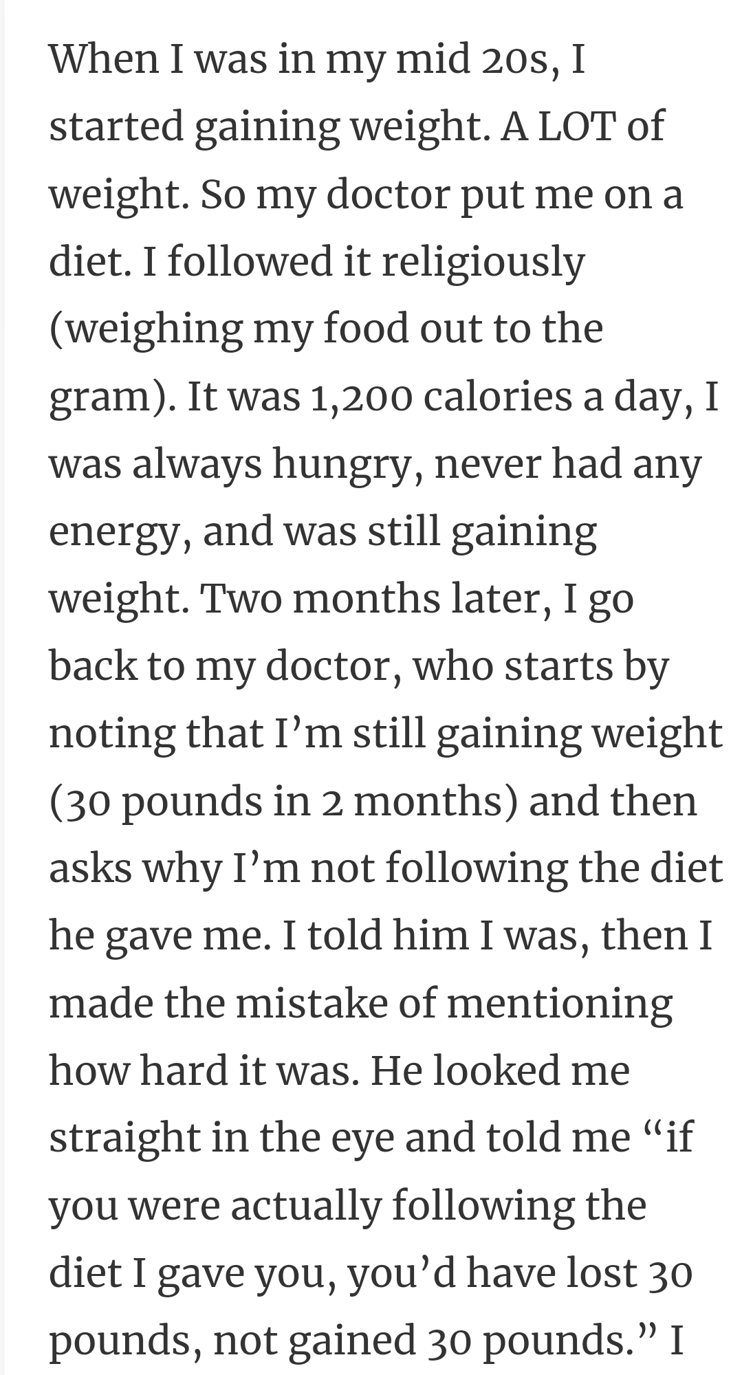 13. On a diet