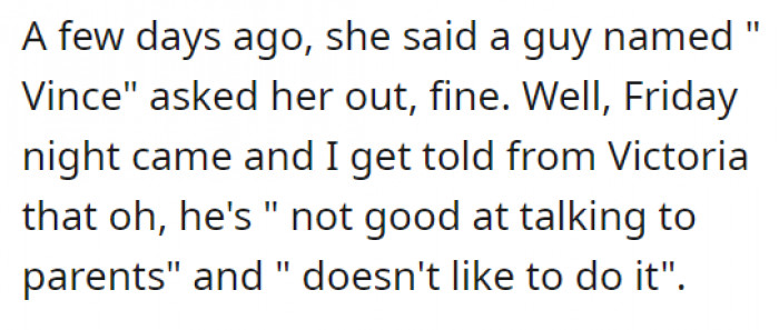 One day, she was asked out by a guy who's 