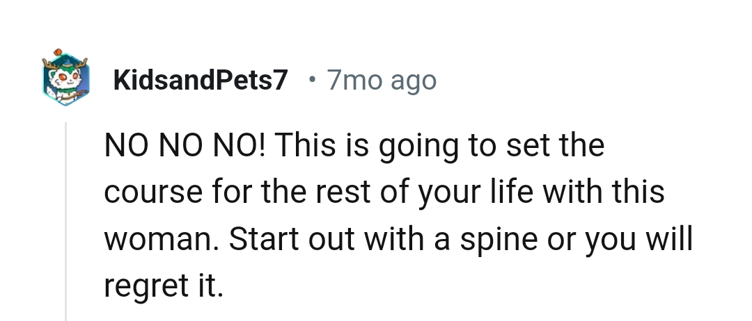 Start out with a spine or you will regret it