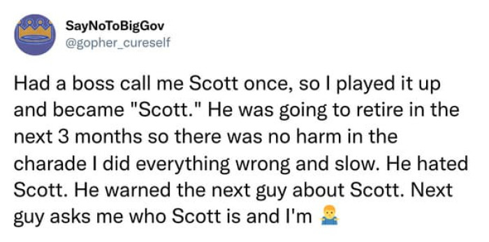 10. He warned everyone about Scott