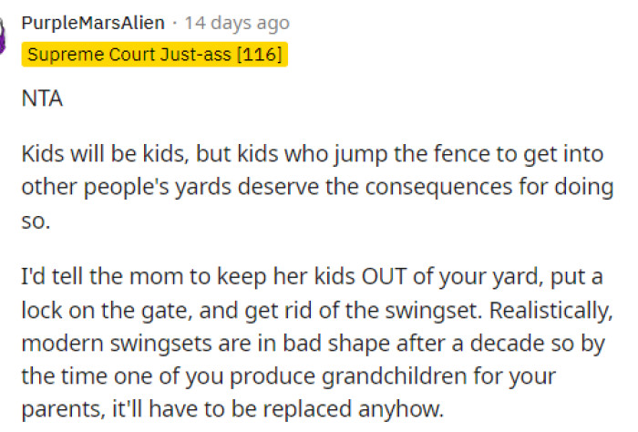 A lot of people came to the comments to let her know that she wouldn't be TA because, yes, kids will be kids, but she should also be teaching them well.