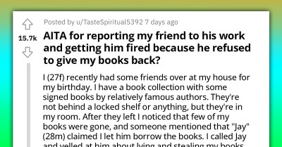 Redditor Gets Friend Fired As Revenge For Stealing Her Books
