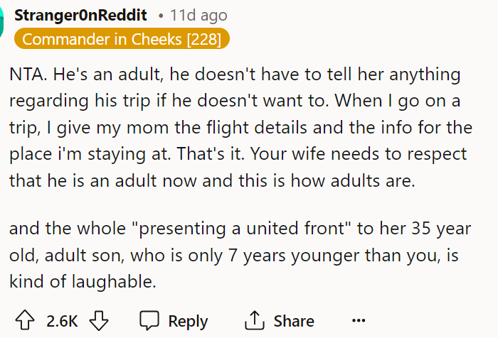 People immediately came to the comments and let OP know that he was NTA here, and we can definitely agree with them.