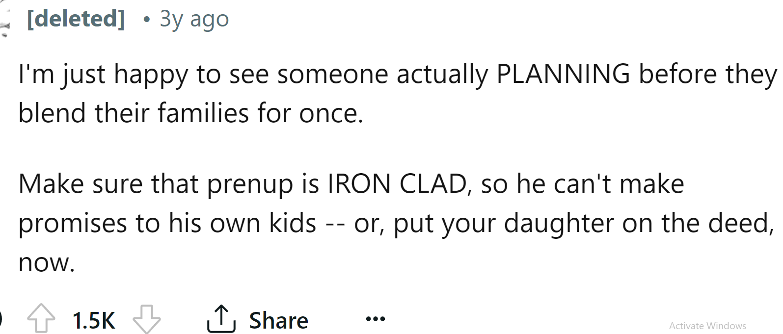 A Redditor said they're happy the OP is aware of the potential problem