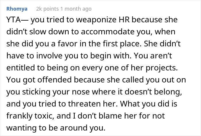 You tried to weaponize the human resource