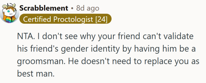 Validation shouldn’t have to come with a demotion—there was room for both.