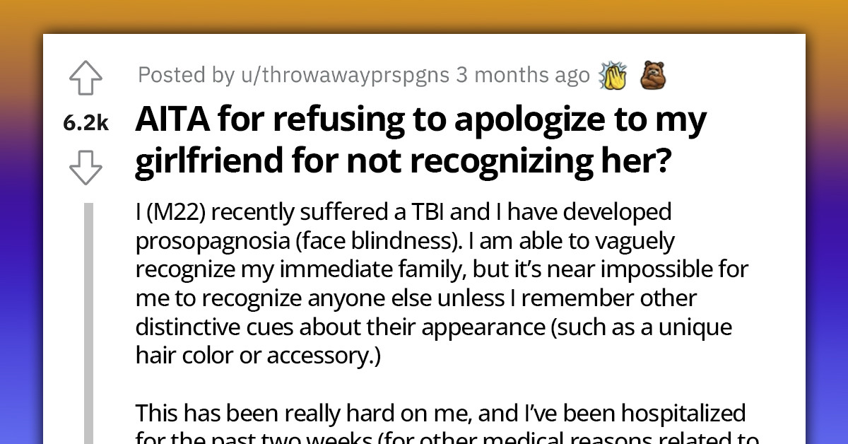 Man's Medical Condition Puts His Relationship on the Brink of Collapse, as He Can No Longer Recognize His Girlfriend's Face