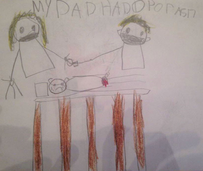 4. I Drew My Dad’s Vasectomy In My Kindergarten Journal