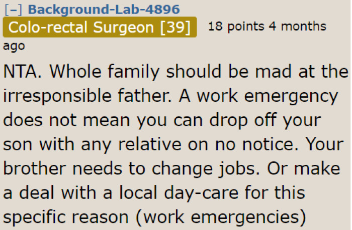 The OP and his family had every right to be mad.